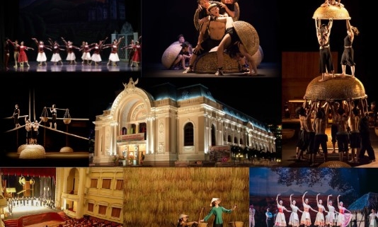 Saigon Opera House at night in Ho Chi Minh City