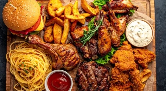 Western food options in Vietnam such as pasta, fried chicken and fries, suitable for kids