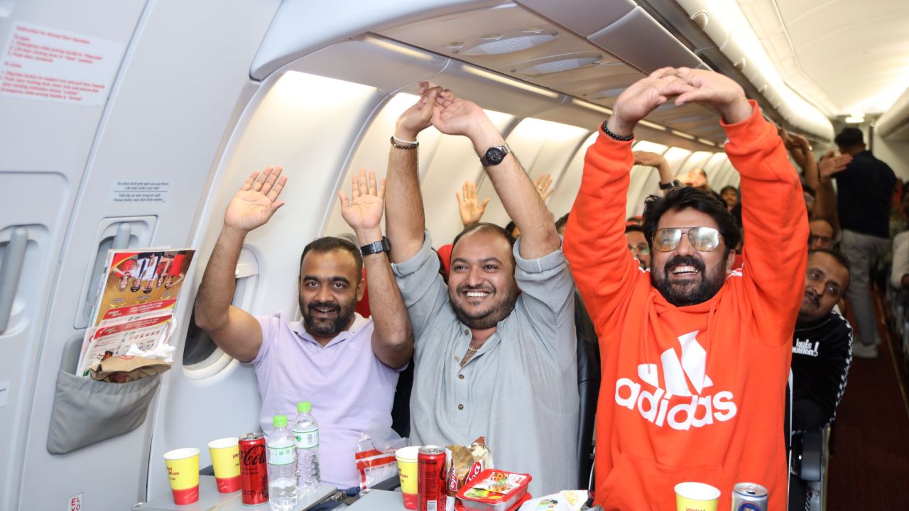 Indian passengers enjoying a VietJet Air flight, illustrating growing air connectivity between India and Vietnam.