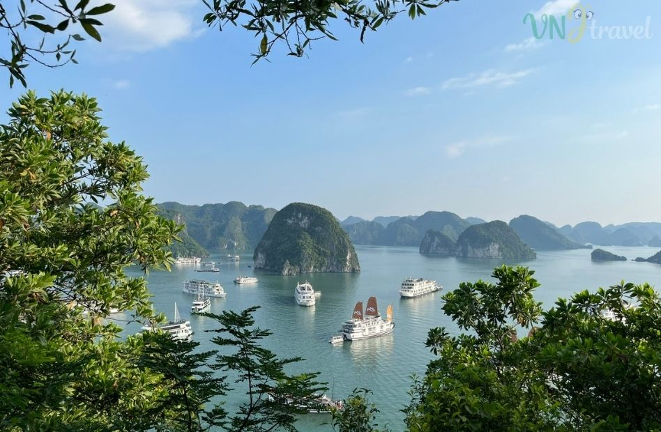 Panoramic view of Ha Long Bay from Titov Island